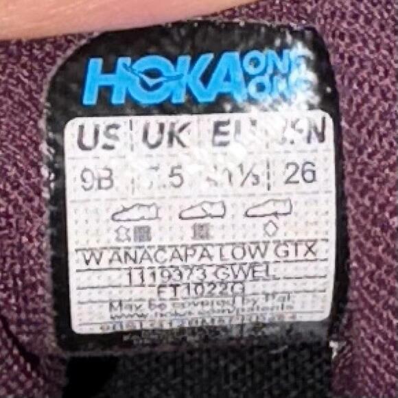 Hoka One One Womens Anacapa Low GTX Purple Size 9 B Trail Hiking Outdoor Lace Up - Picture 7 of 8